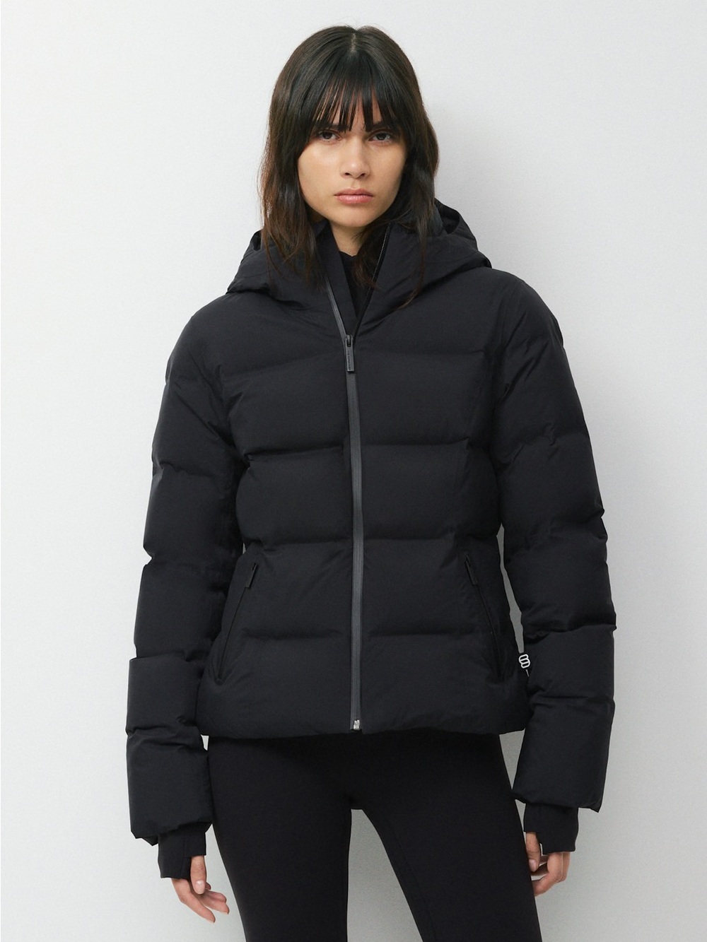 Aritzia TNA The Super Puff2O Rainstop Black Down Puffer Jacket Size M